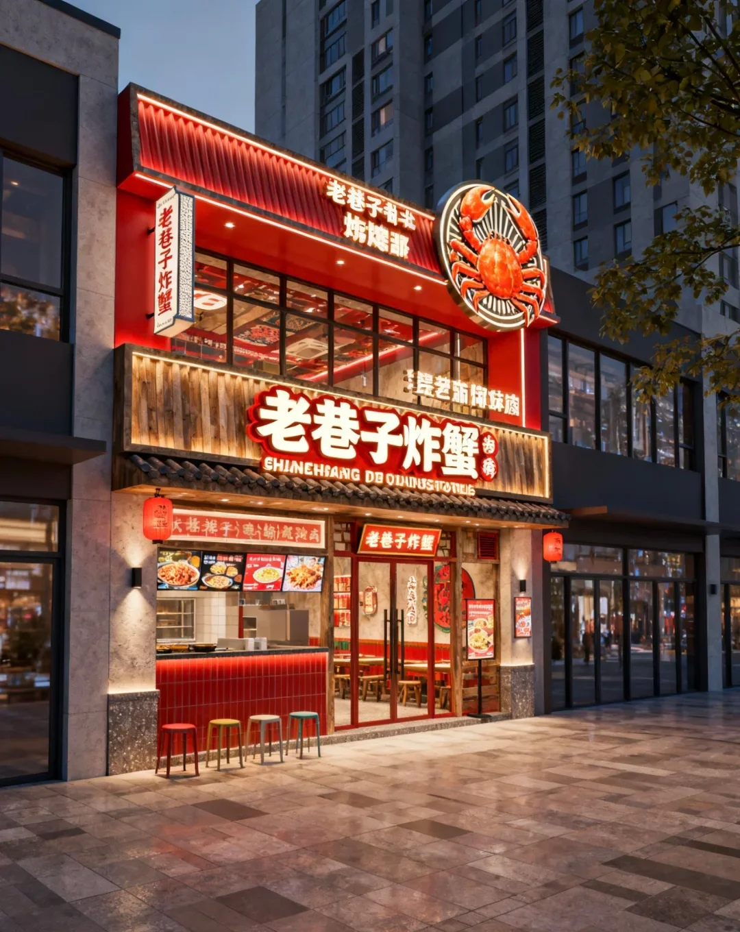 喷绘门头